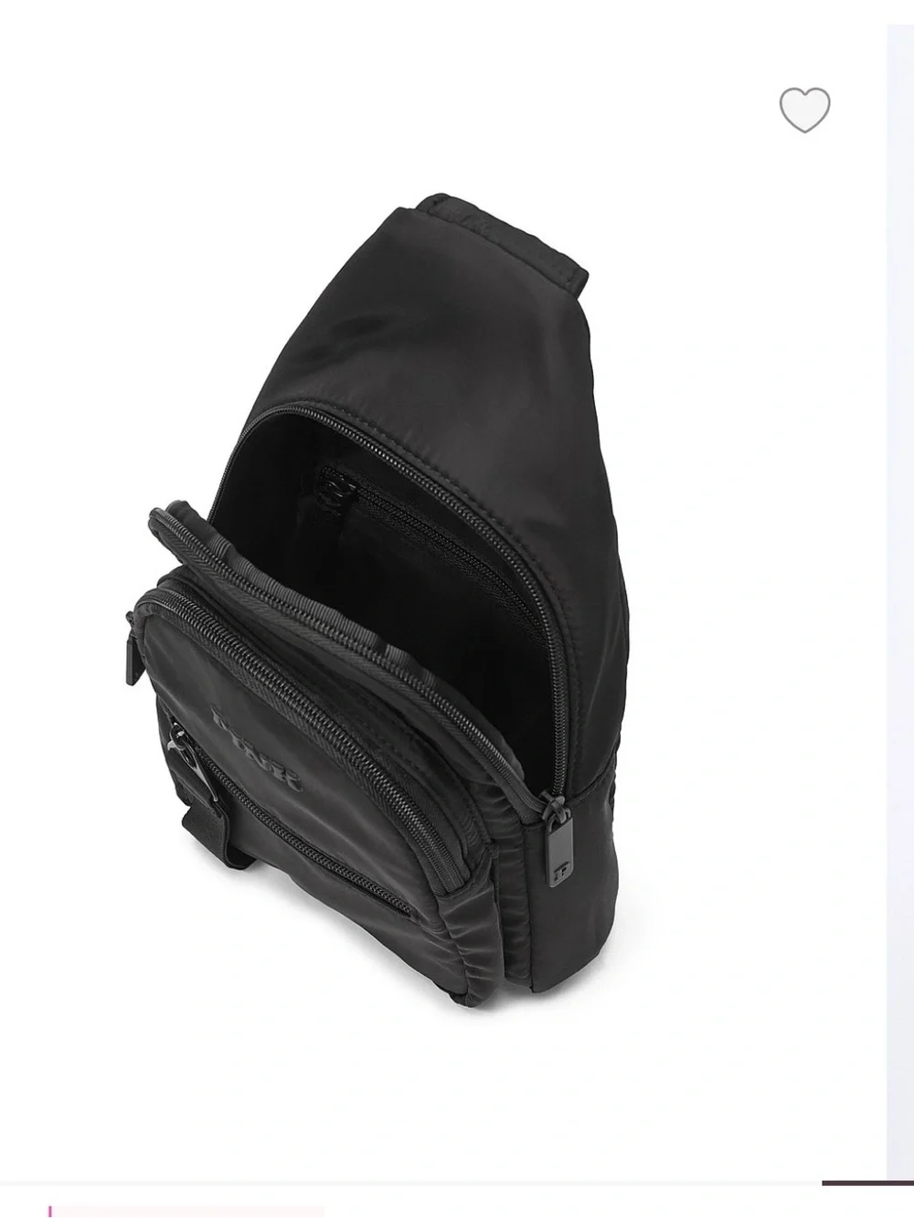 PINK Victoria's Secret Black Nylon Sling Backpack